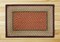 Earth Rugs RC-19 Burgundy / Mustard Rectangle Braided Rug 2 Feet x 8 Feet